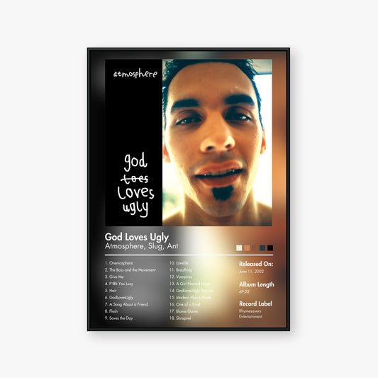 Atmosphere — God Loves Ugly Album Poster — Blur frame mockup