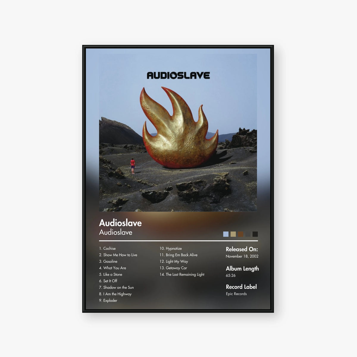 Audioslave — Audioslave Album Poster — Blur frame mockup