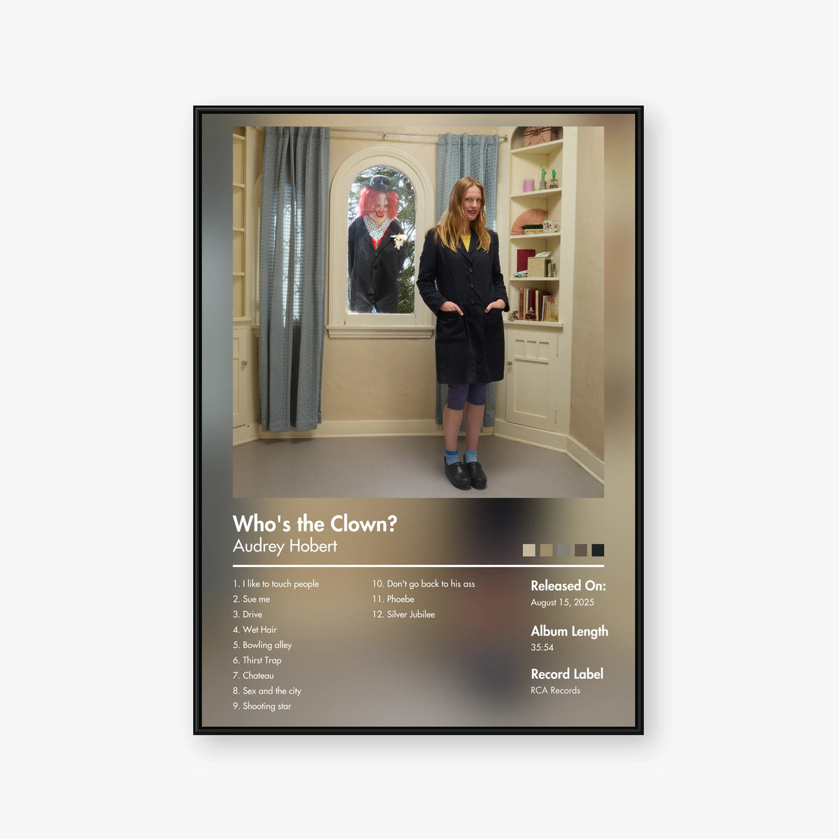 Audrey Hobert — Who's the Clown? Album Poster — Blur frame mockup
