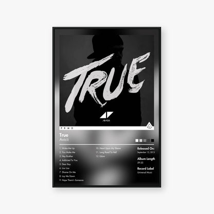 Avicii — True Album Poster — Blur frame mockup