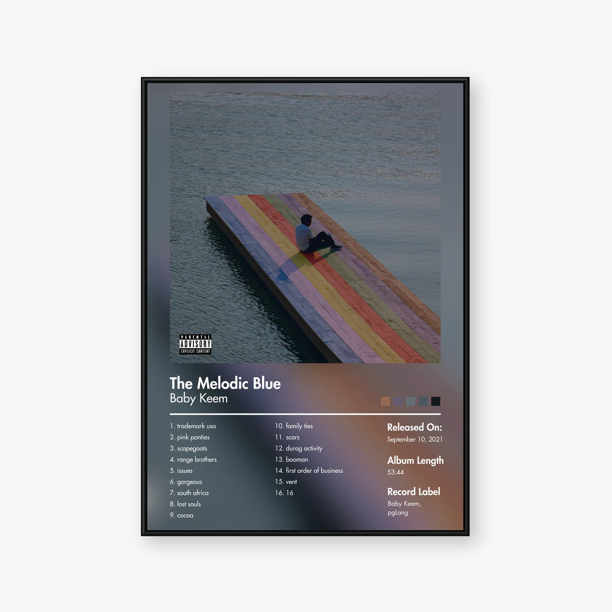 Baby Keem — The Melodic Blue Album Poster — Blur frame mockup
