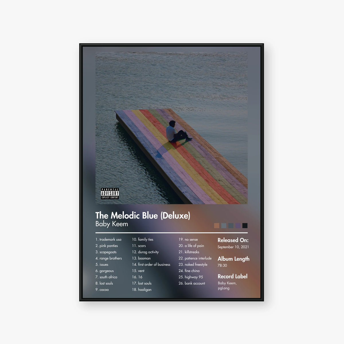 Baby Keem — The Melodic Blue (Deluxe) Album Poster — Blur frame mockup