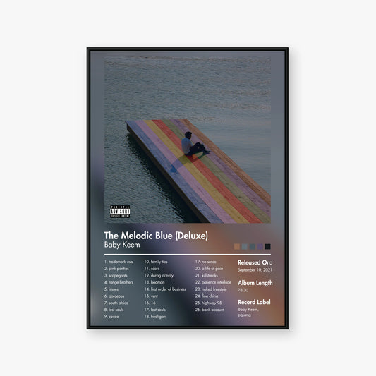 Baby Keem — The Melodic Blue (Deluxe) Album Poster — Blur frame mockup