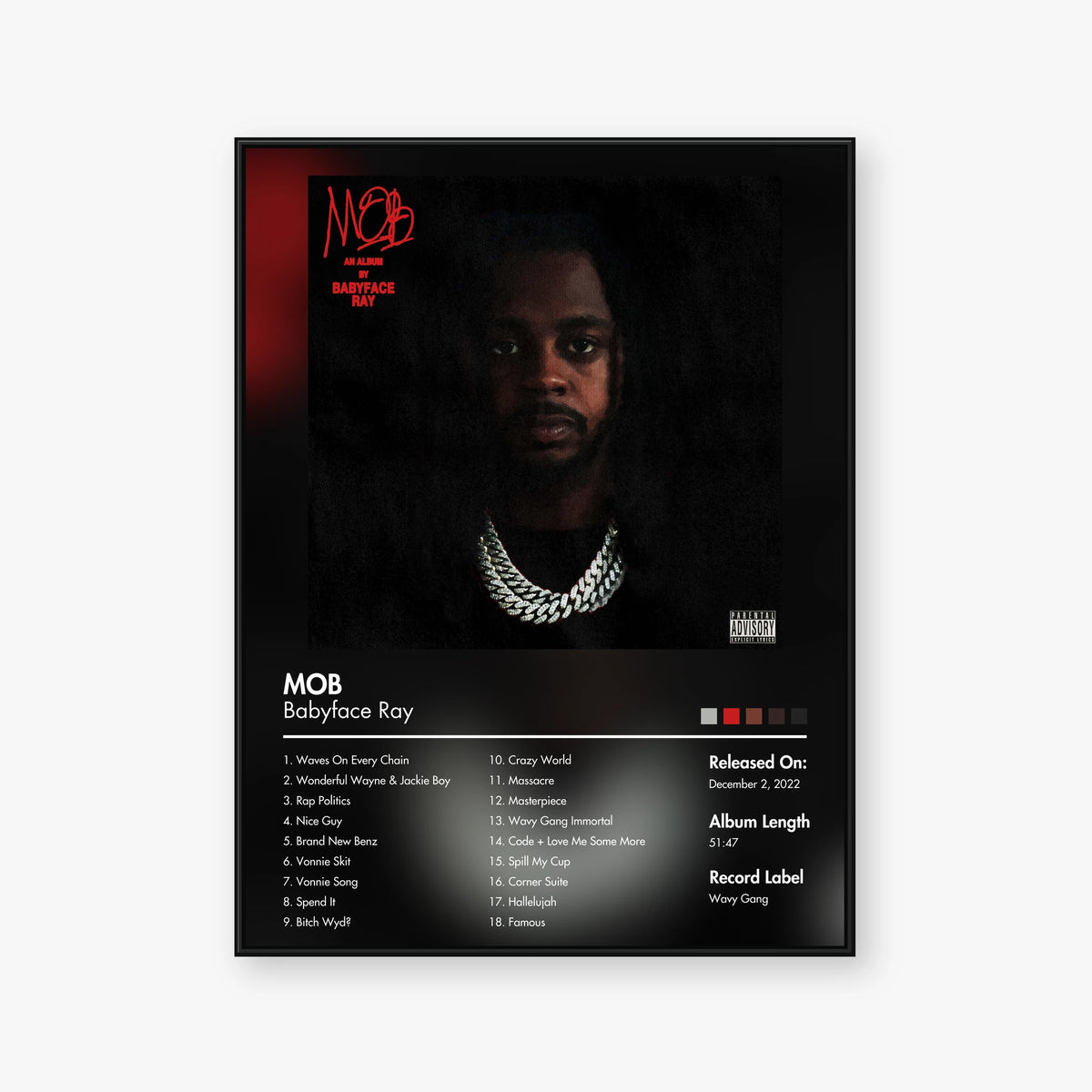 Babyface Ray — MOB Album Poster — Blur frame mockup
