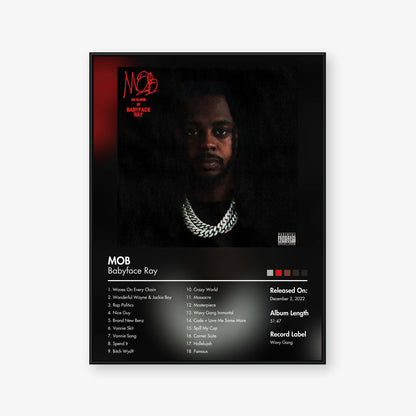 Babyface Ray — MOB Album Poster — Blur frame mockup