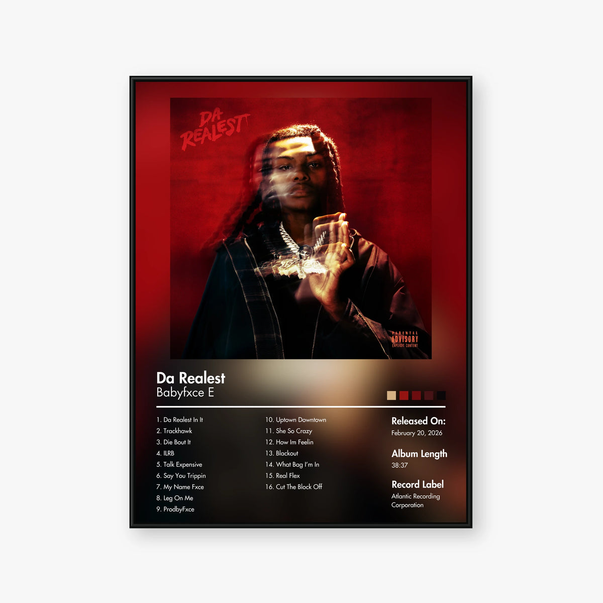 Babyfxce E — Da Realest Album Poster — Blur frame mockup