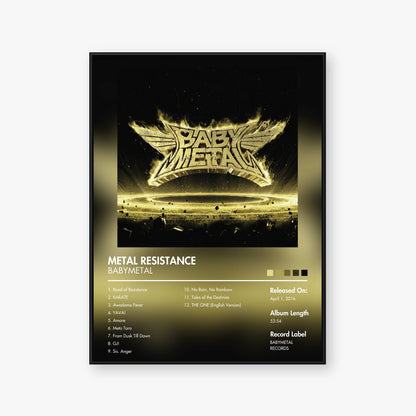 BABYMETAL — METAL RESISTANCE Album Poster — Blur frame mockup