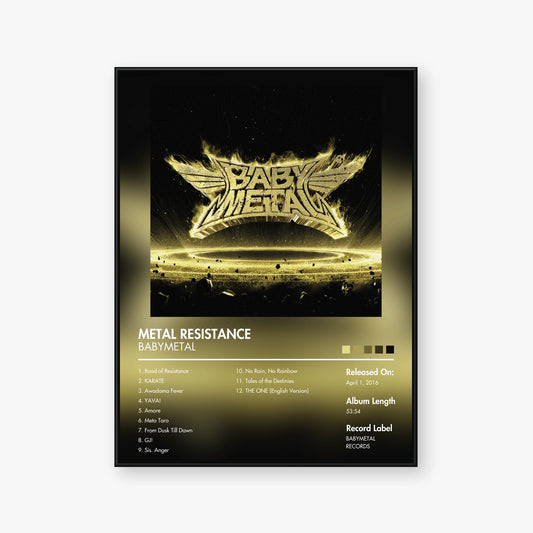 BABYMETAL — METAL RESISTANCE Album Poster — Blur frame mockup