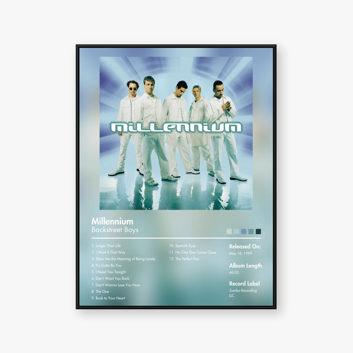Backstreet Boys — Millennium Album Poster — Blur frame mockup