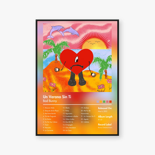 Bad Bunny — Un verano sin ti Album Poster — Blur frame mockup