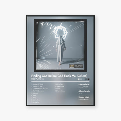 Bad Omens — Finding God Before God Finds Me (deluxe) Album Poster — Blur frame mockup