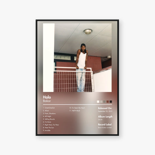 Bakar — Halo Album Poster — Blur frame mockup