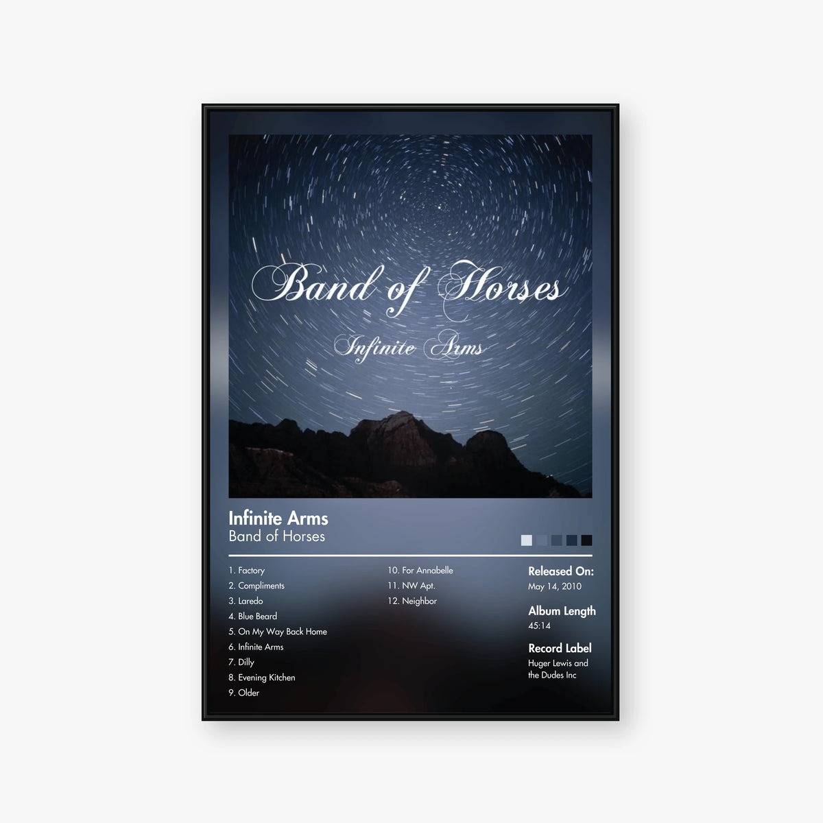 Band of Horses — Infinite Arms Album Poster — Blur frame mockup