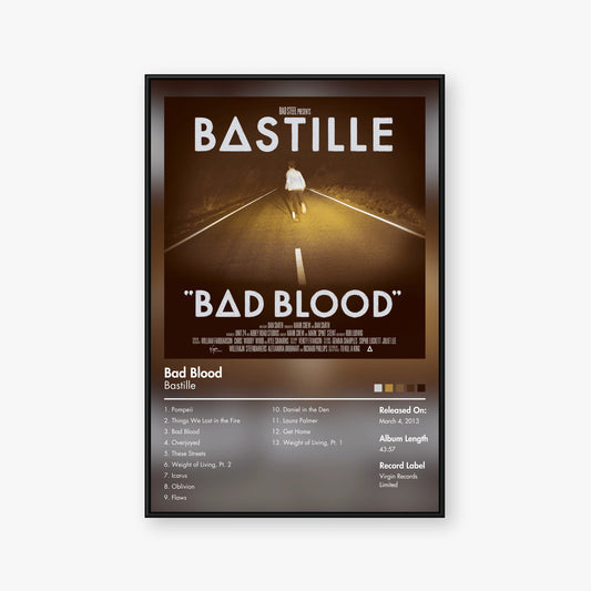 Bastille — Bad Blood Album Poster — Blur frame mockup