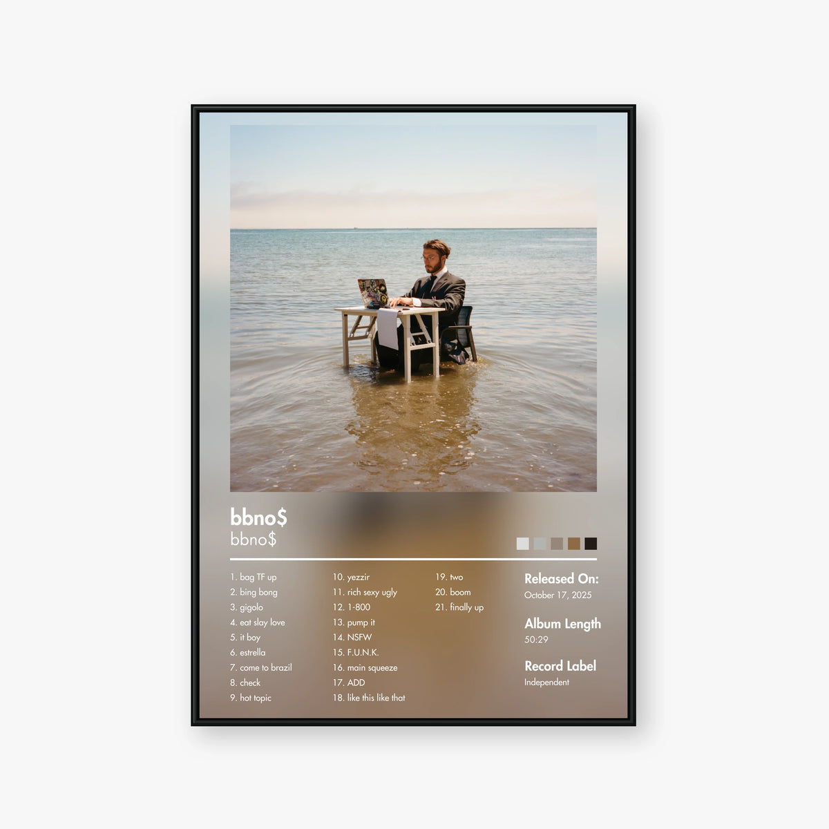 bbno$ — bbno$ Album Poster — Blur frame mockup
