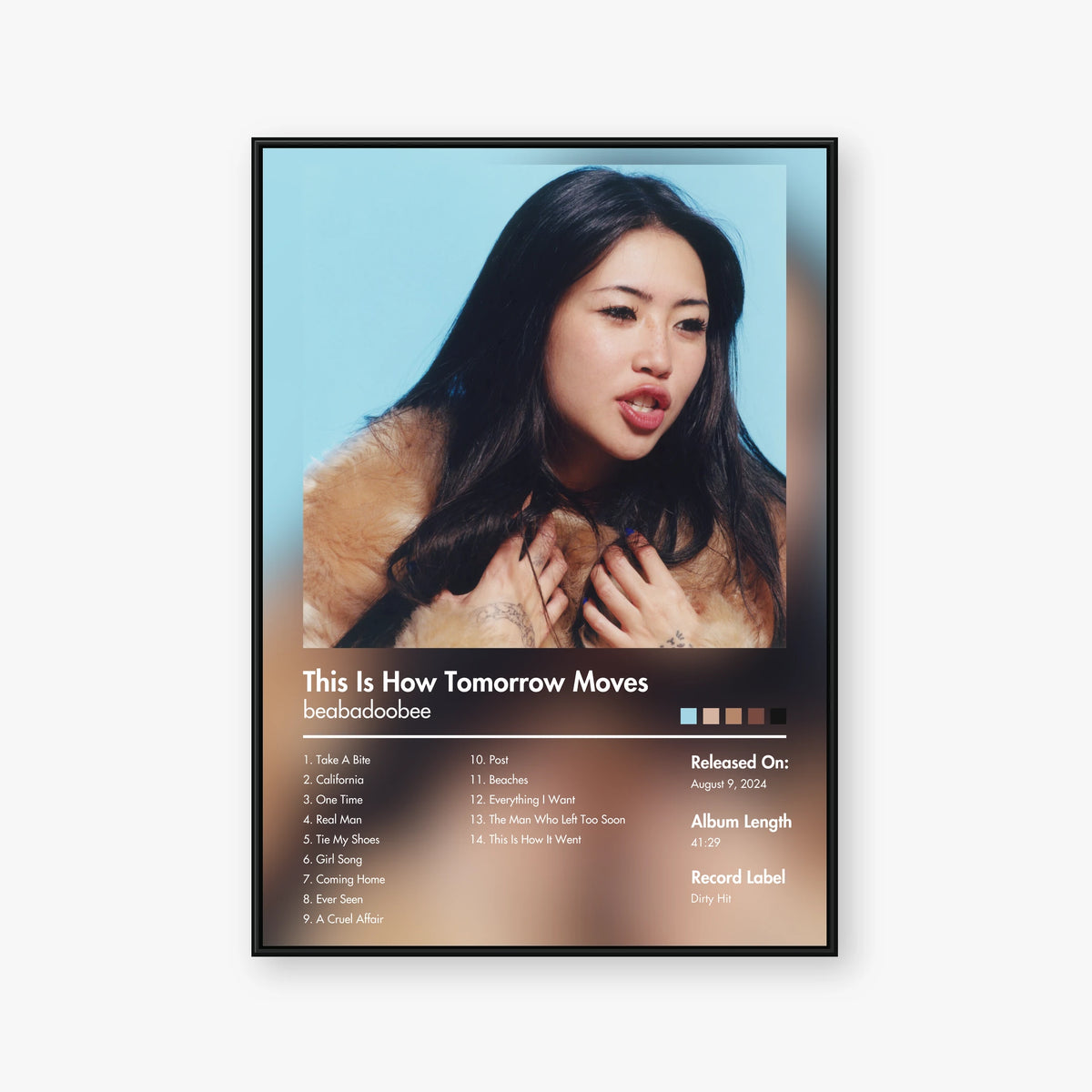 beabadoobee — This Is How Tomorrow Moves Album Poster — Blur frame mockup
