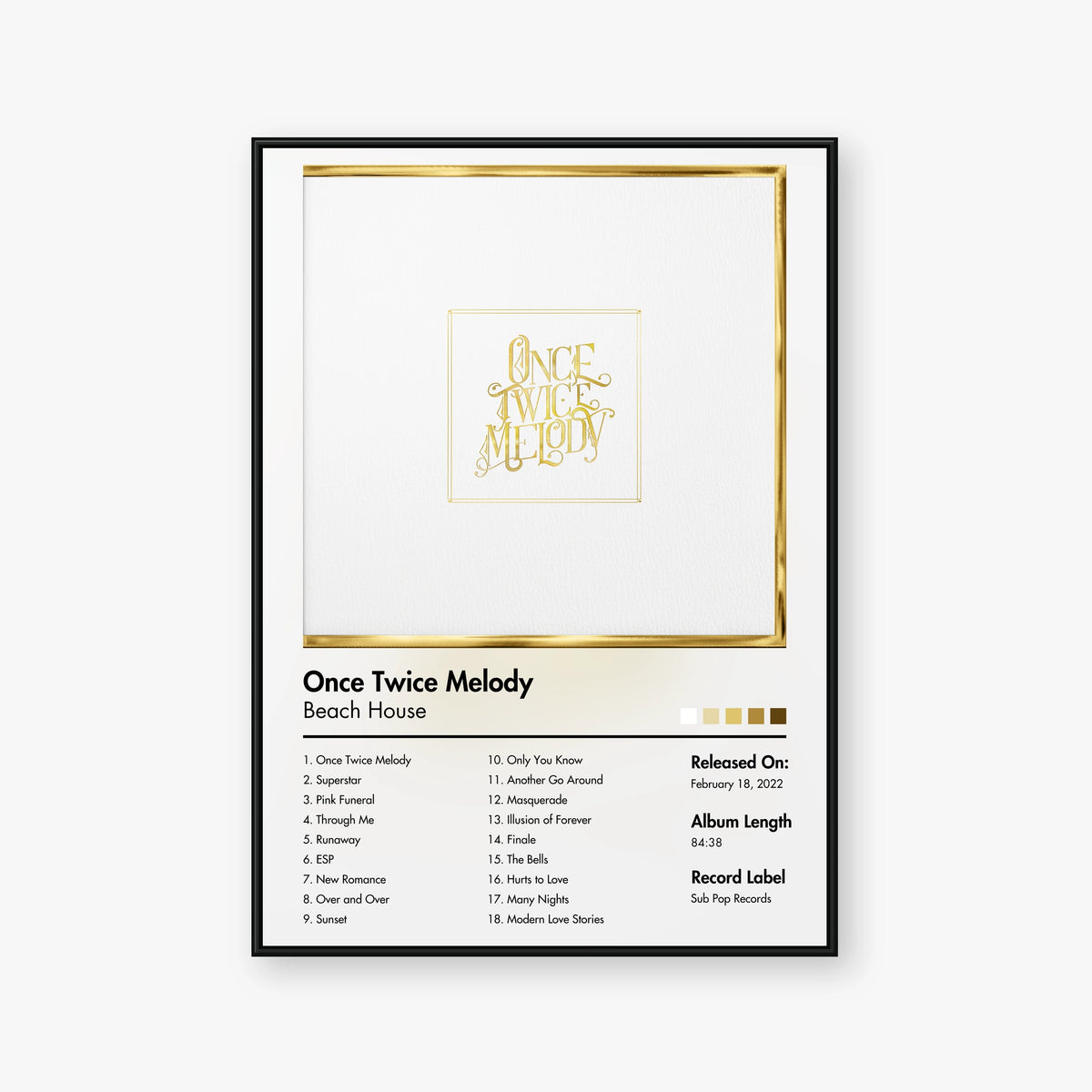 Beach House — Once Twice Melody Album Poster — Blur frame mockup
