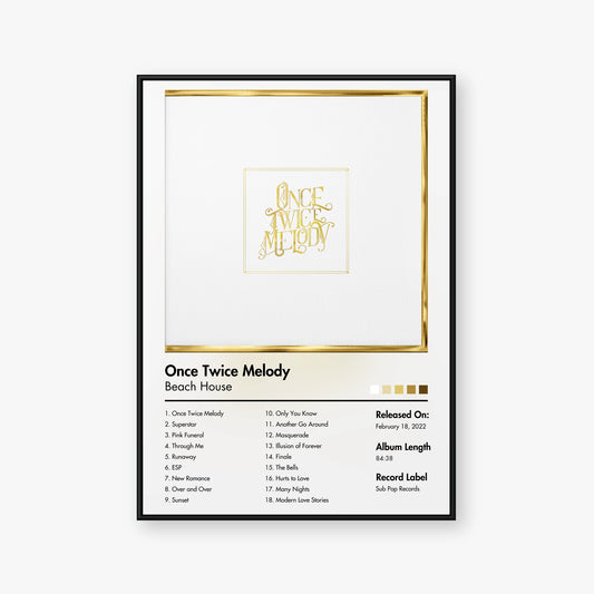 Beach House — Once Twice Melody Album Poster — Blur frame mockup
