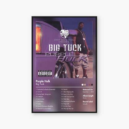 Big Tuck — Purple Hulk Album Poster — Blur frame mockup