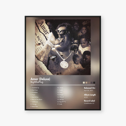 BigXthaPlug — AMAR (Deluxe) Album Poster — Blur frame mockup