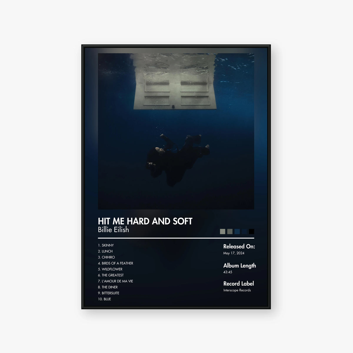 Billie Eilish — HIT ME HARD AND SOFT Album Poster — Blur frame mockup