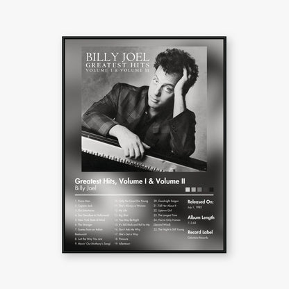 Billy Joel — Greatest Hits, Volume I & Volume II Album Poster — Blur frame mockup