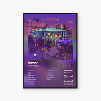 Bino Rideaux — OUTSIDE Album Poster — Blur frame mockup