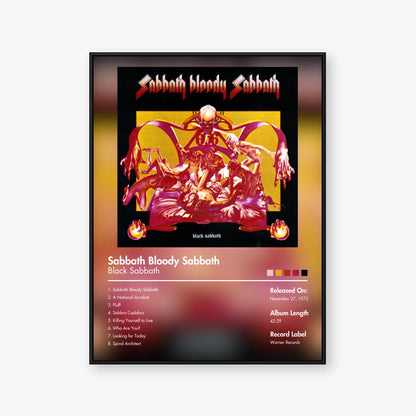 Black Sabbath — Sabbath Bloody Sabbath Album Poster — Blur frame mockup