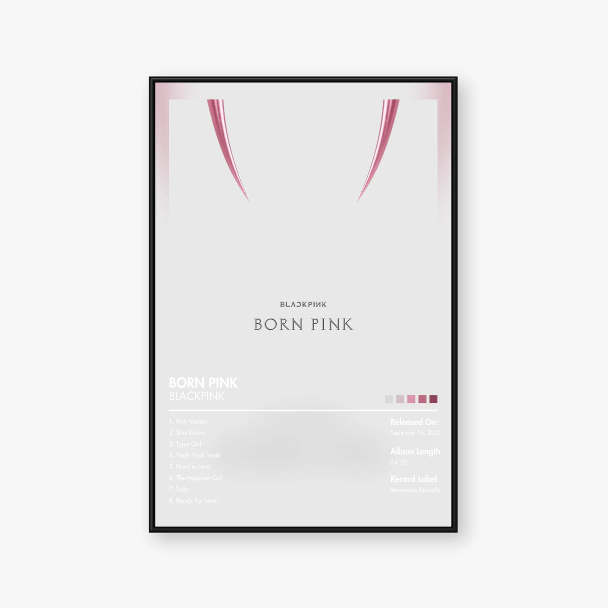 BLACKPINK — BORN PINK Album Poster — Blur frame mockup