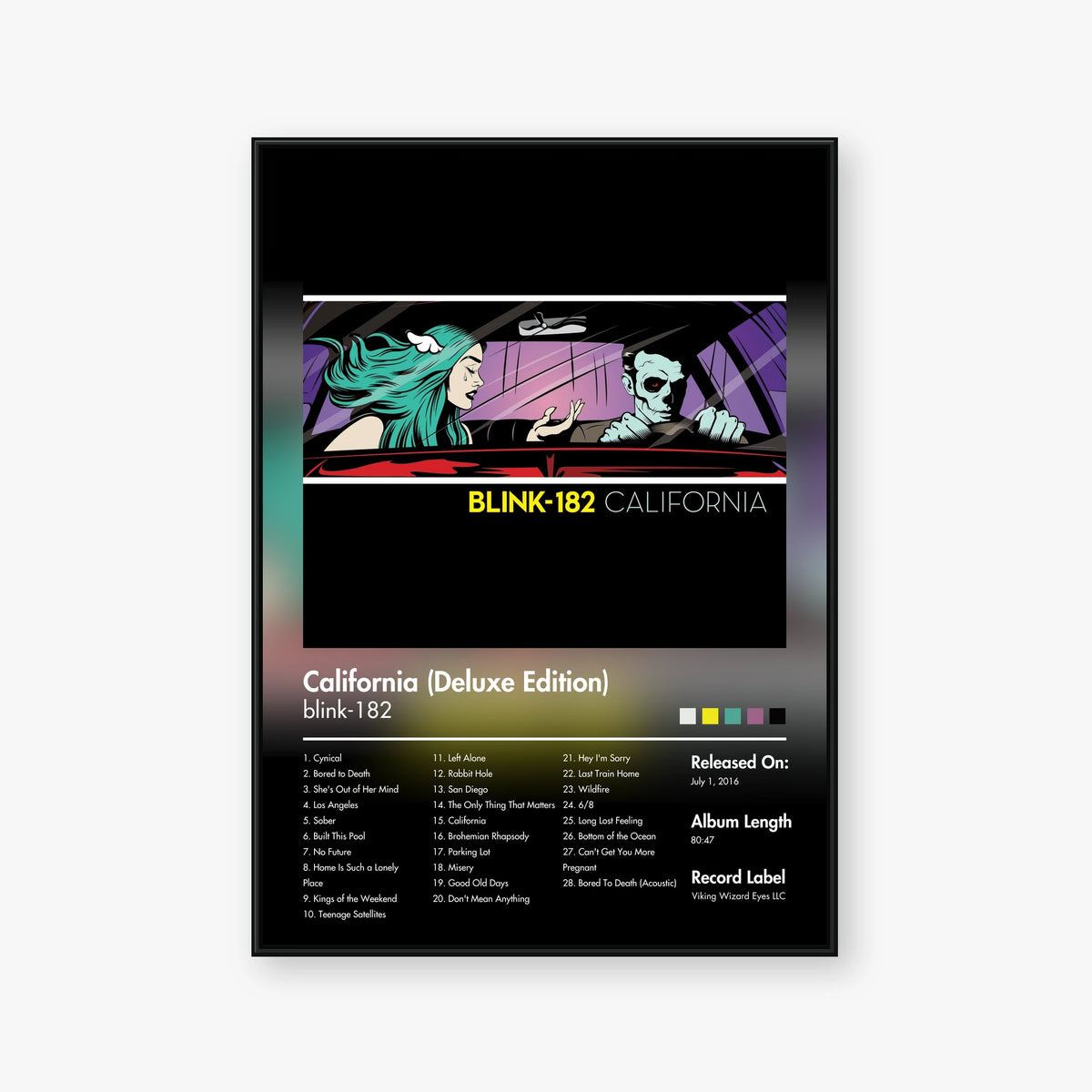 blink‐182 — California (Deluxe Edition) Album Poster — Blur frame mockup