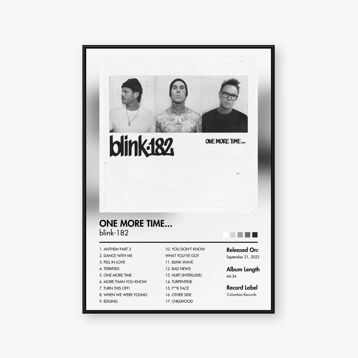 blink‐182 — ONE MORE TIME... Album Poster — Blur frame mockup