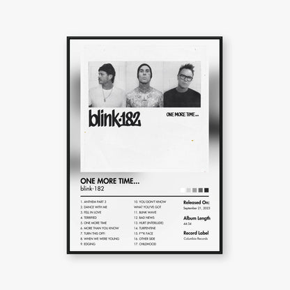 blink‐182 — ONE MORE TIME... Album Poster — Blur frame mockup