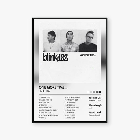 blink‐182 — ONE MORE TIME... Album Poster — Blur frame mockup