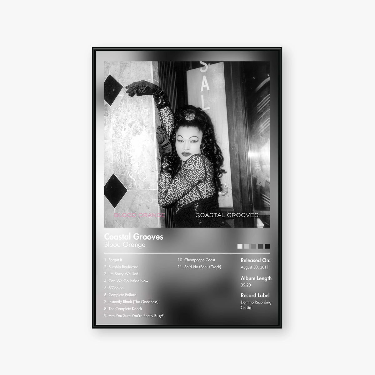 Blood Orange — Coastal Grooves Album Poster — Blur frame mockup