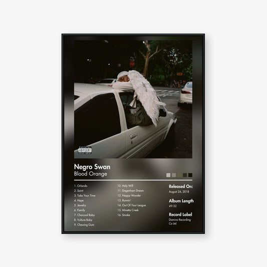Blood Orange — Negro Swan Album Poster — Blur frame mockup