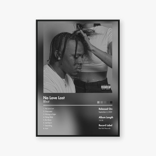 Blxst — No Love Lost Album Poster — Blur frame mockup