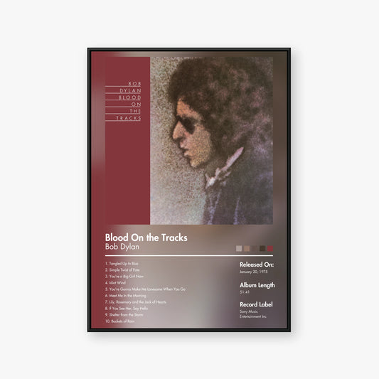 Bob Dylan — Blood on the Tracks Album Poster — Blur frame mockup