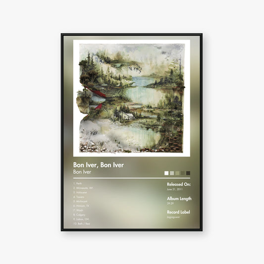 Bon Iver — Bon Iver, Bon Iver Album Poster — Blur frame mockup