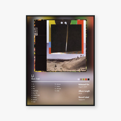 Bon Iver — i,i Album Poster — Blur frame mockup