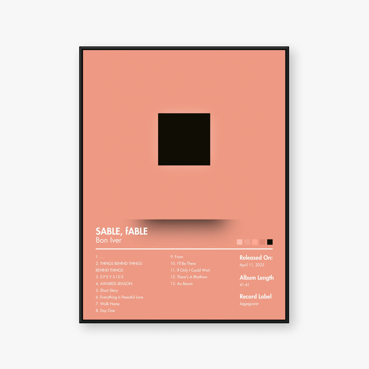 Bon Iver — SABLE, fABLE Album Poster — Blur frame mockup
