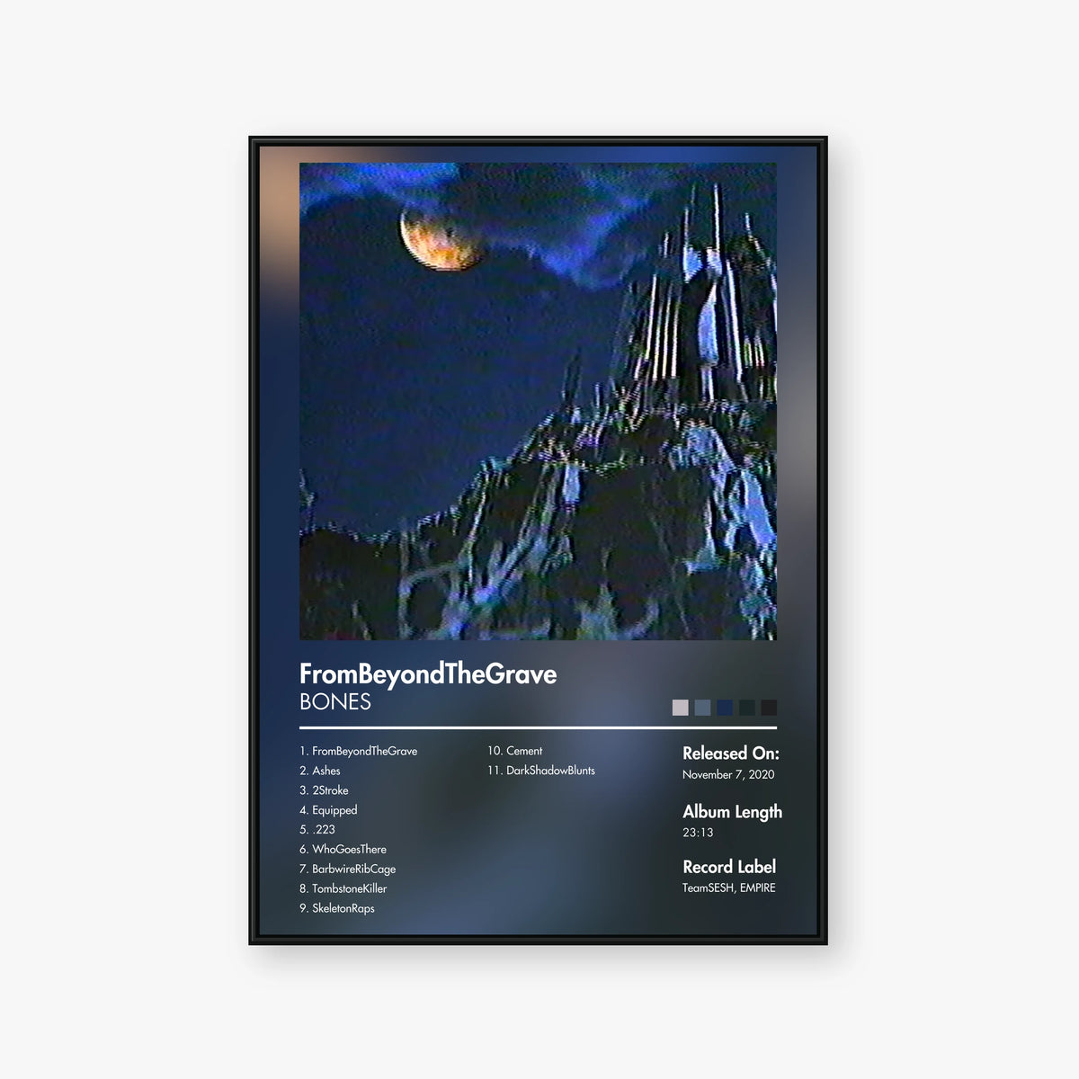 BONES — FromBeyondTheGrave Album Poster — Blur frame mockup