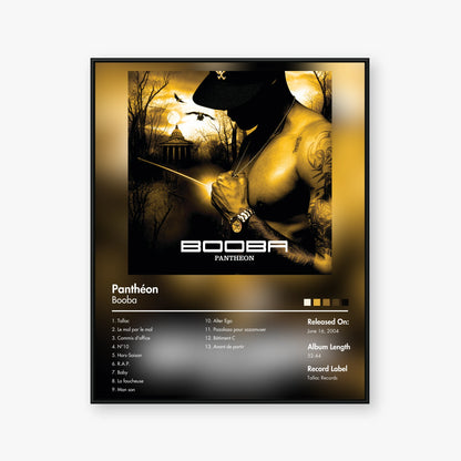 Booba — Panthéon Album Poster — Blur frame mockup