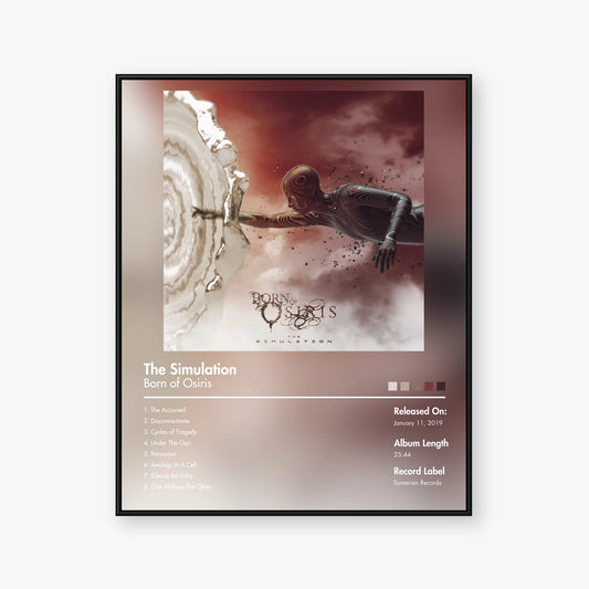 Born of Osiris — The Simulation Album Poster — Blur frame mockup