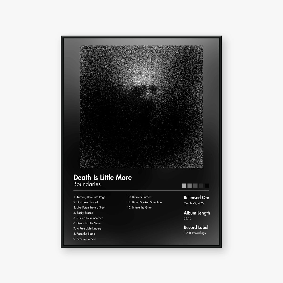 Boundaries — Death Is Little More Album Poster — Blur frame mockup