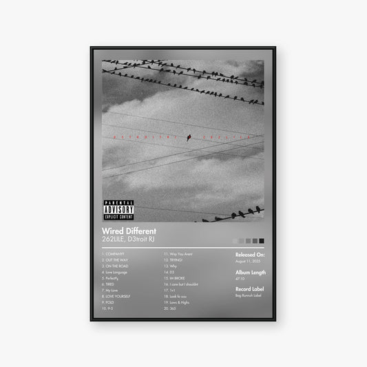 Bozack Morris & Ty Farris — Wired Different Album Poster — Blur frame mockup