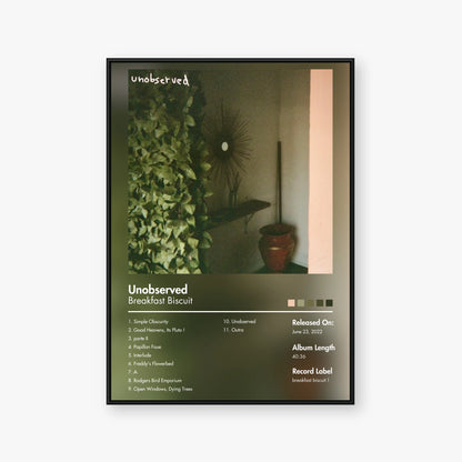 Breakfast Biscuit — Unobserved Album Poster — Blur frame mockup