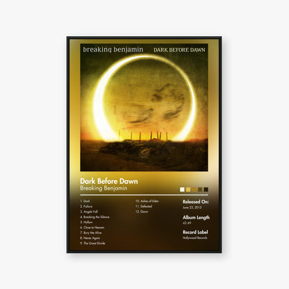 Breaking Benjamin — Dark Before Dawn Album Poster — Blur frame mockup
