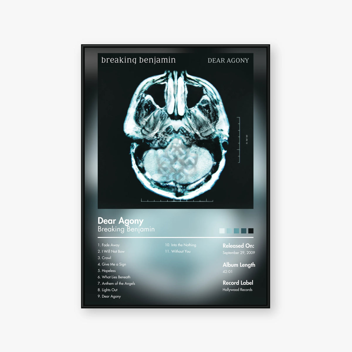 Breaking Benjamin — Dear Agony Album Poster — Blur frame mockup