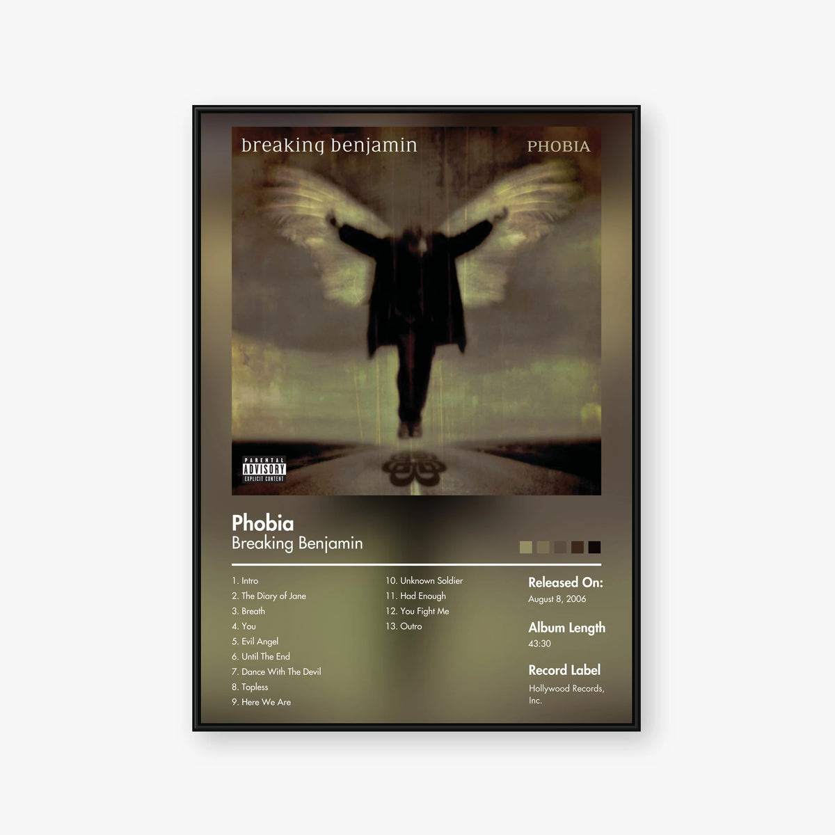 Breaking Benjamin — Phobia Album Poster — Blur frame mockup