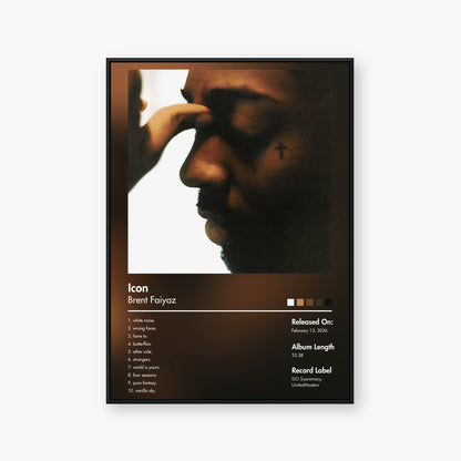 Brent Faiyaz — Icon Album Poster — Blur frame mockup